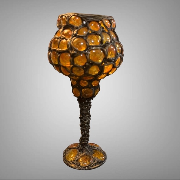 Bertino’s Other - VINTAGE BERTINO’S ORIGINALS ART GLASS CANDLE HOLDER